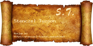 Stenczel Tuzson névjegykártya